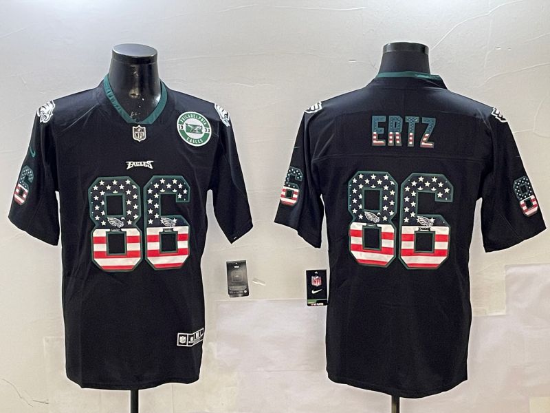 Men Philadelphia Eagles #86 Ertz Black National Flag 2025 Nike Limited NFL Jersey style 2112